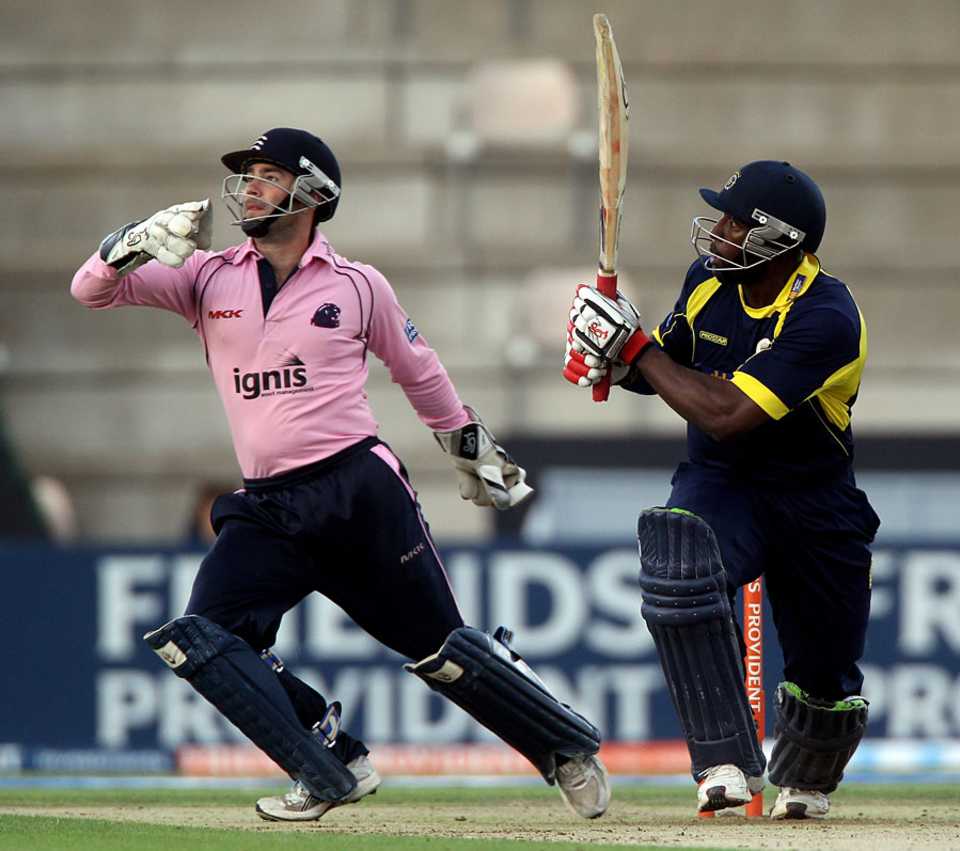 Michael Carberry top scored with 34 as Hampshire were skittled for 99