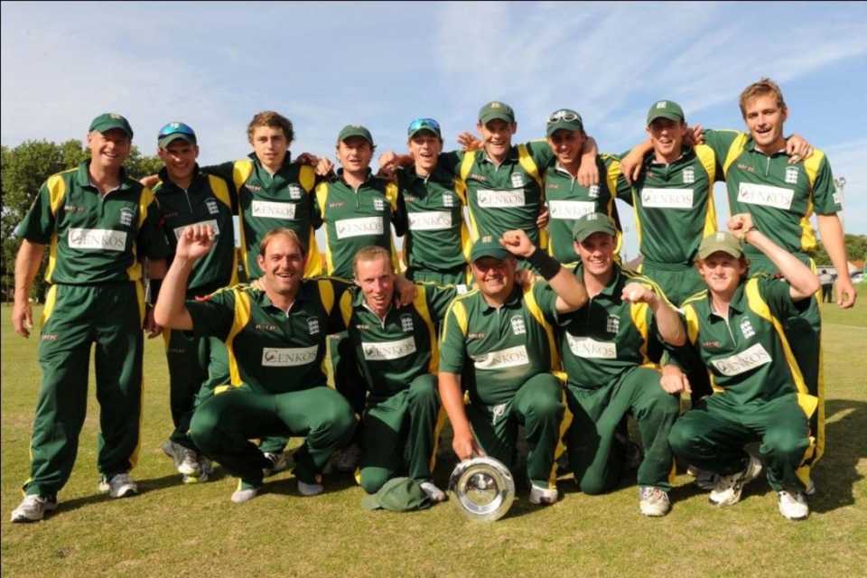 Winners Guernsey pose with the European WCL Division Two trophy