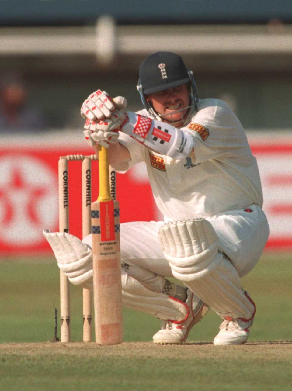 Robin Smith battles on, England v West Indies, 3rd Test, Edgbaston, 2nd day, July 7, 1995