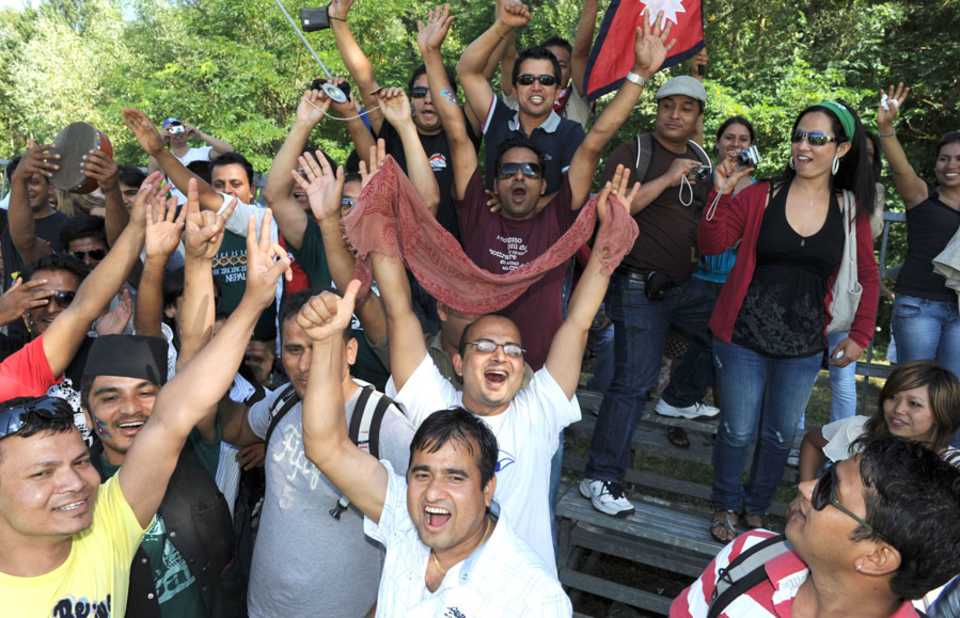 Nepal fans turn out to support their team, ICC World Cricket League Division Four, Pianoro, August 15, 2010