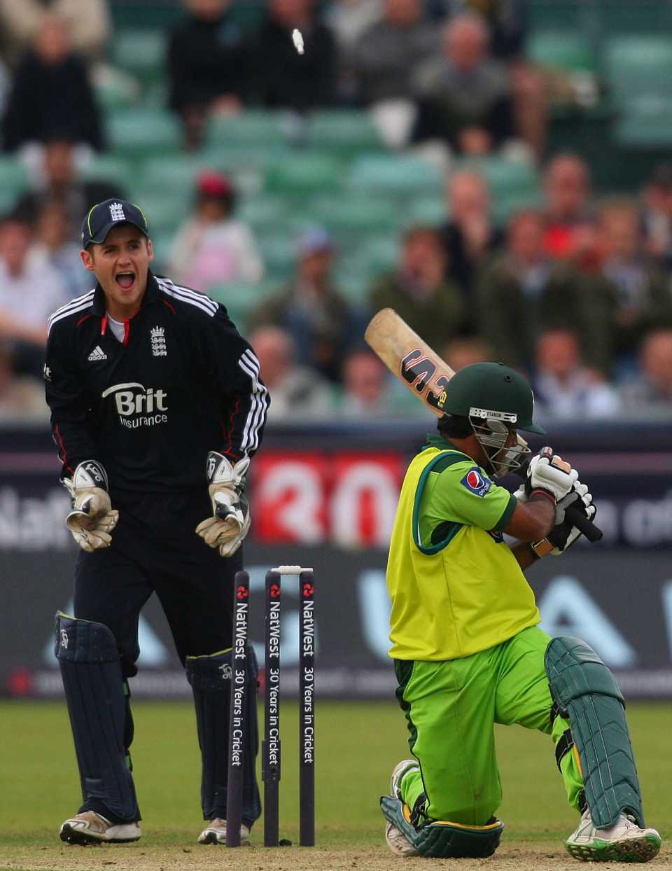After a flurry of early boundaries Asad Shafiq was bowled by Michael Yardy, England v Pakistan, 1st ODI, Chester-le-Street, September 10 2010 