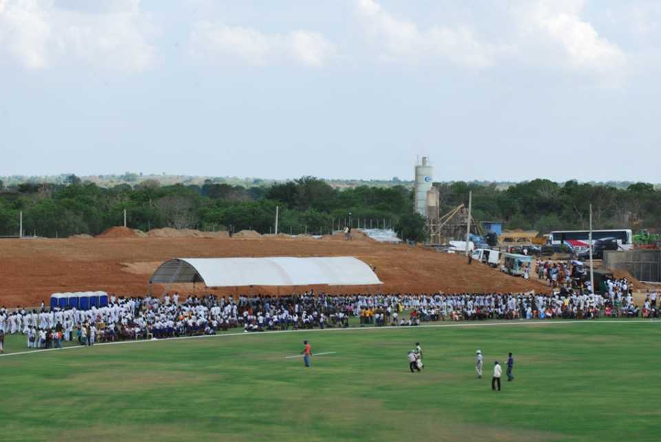 The crowd during the second unofficial Test between Sri Lanka A and Pakistan A at Hambantota