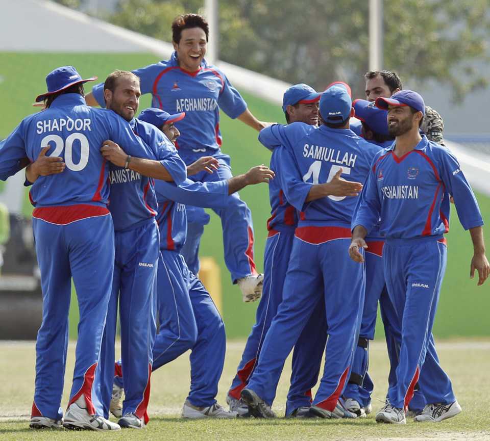 Afghanistan are delighted after completing an upset victory