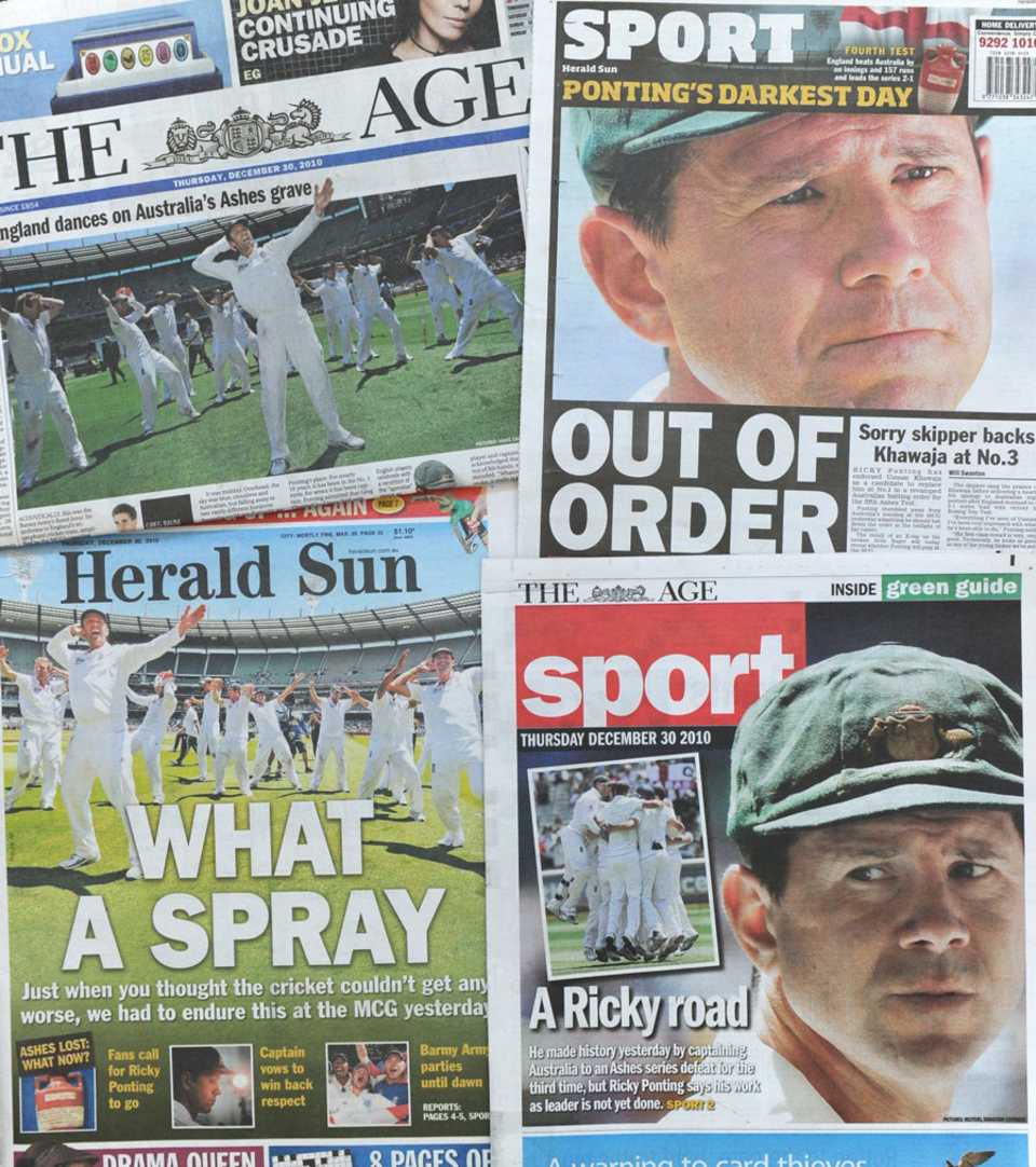 The Australian media on the Ashes defeat, December 30, 2010