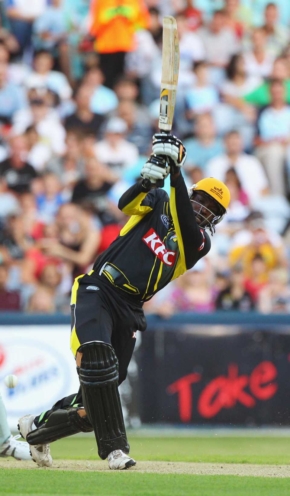 Chris Gayle smashes a six during his record-breaking innings, New South Wales v Western Australia, Big Bash, Sydney, January 9, 2011