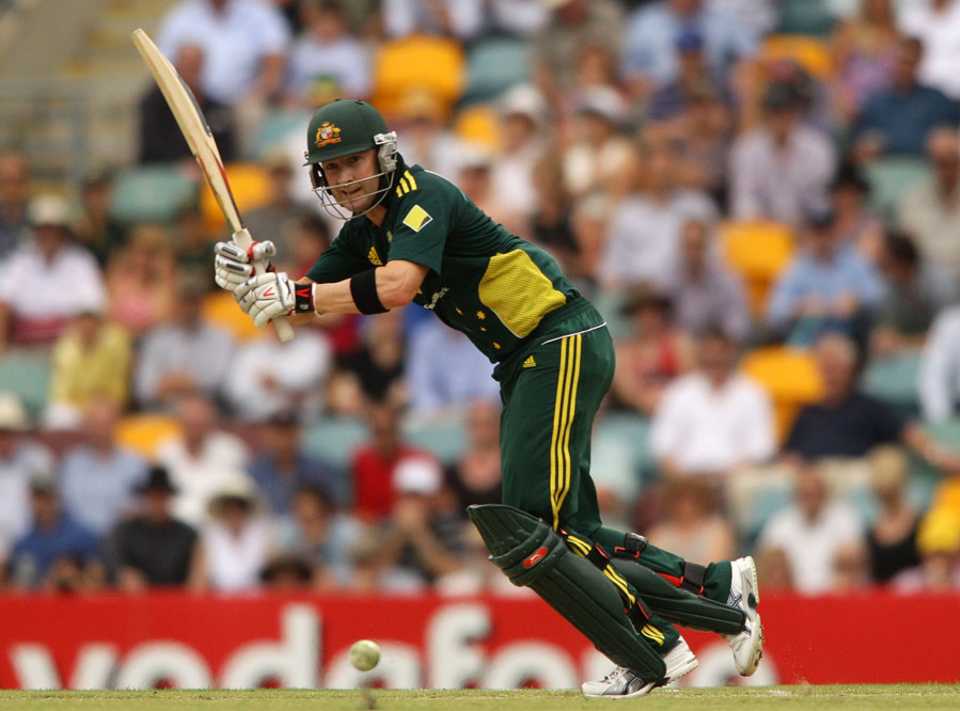 Michael Clarke clips one through leg, Australia v England, 5th ODI, Brisbane, January 30, 2011