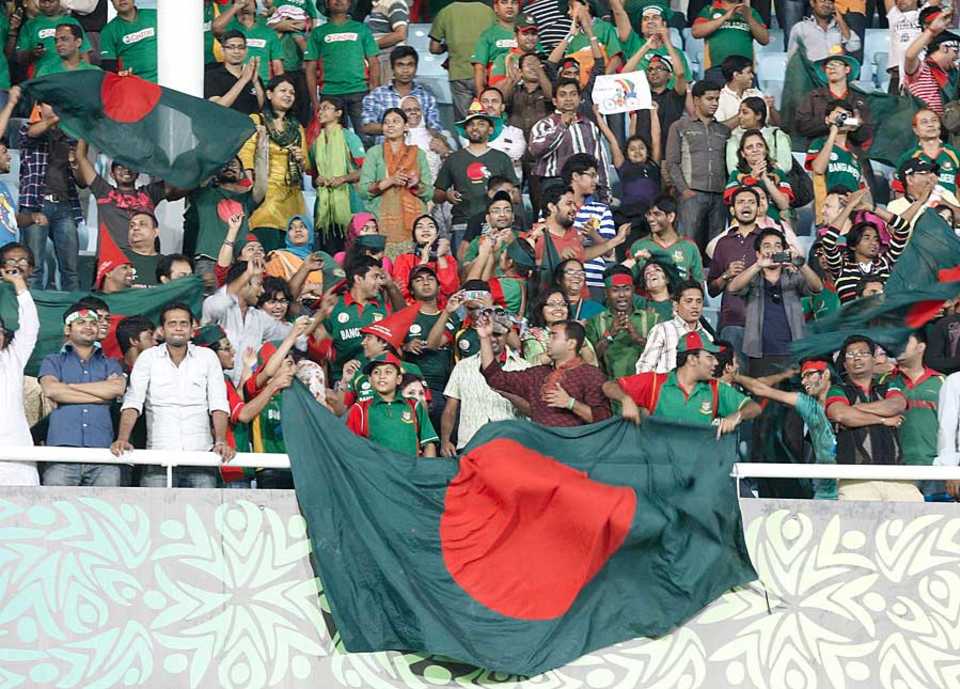 The Mirpur crowd savoured Bangladesh's victory, Bangladesh v Ireland, World Cup 2011, Mirpur, February 25, 2010
