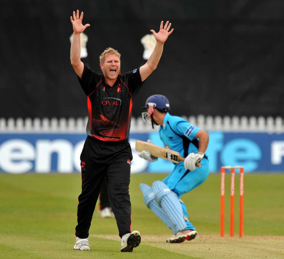 Matthew Hoggard celebrates a wicket against Derbyshire