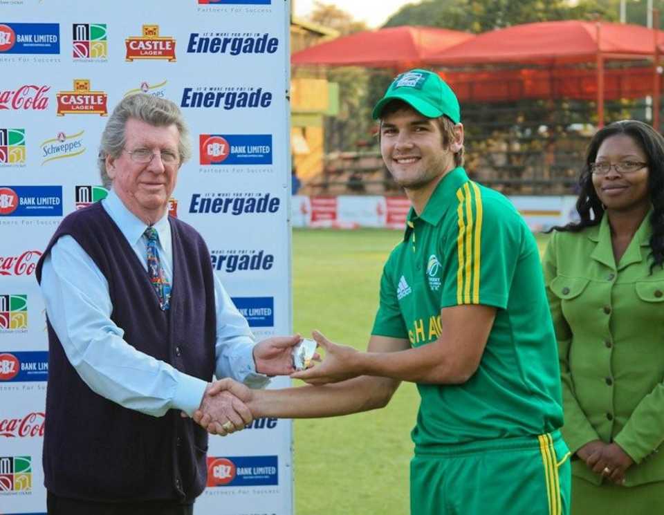 Rilee Rossouw was was Man of the Match after his 92 against Zimbabwe XI