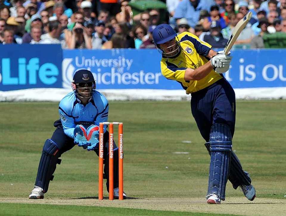 James Vince hit 85 off 49 balls in Hampshire's huge victory, Sussex v Hampshire, Friends Life t20, Hove, July 10, 2011