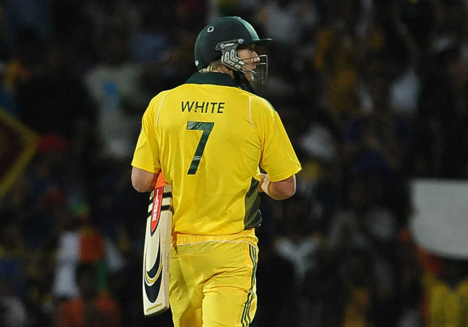 Cameron White trudges off, Sri Lanka v Australia, 1st Twenty20, Pallekele, August 6, 2011