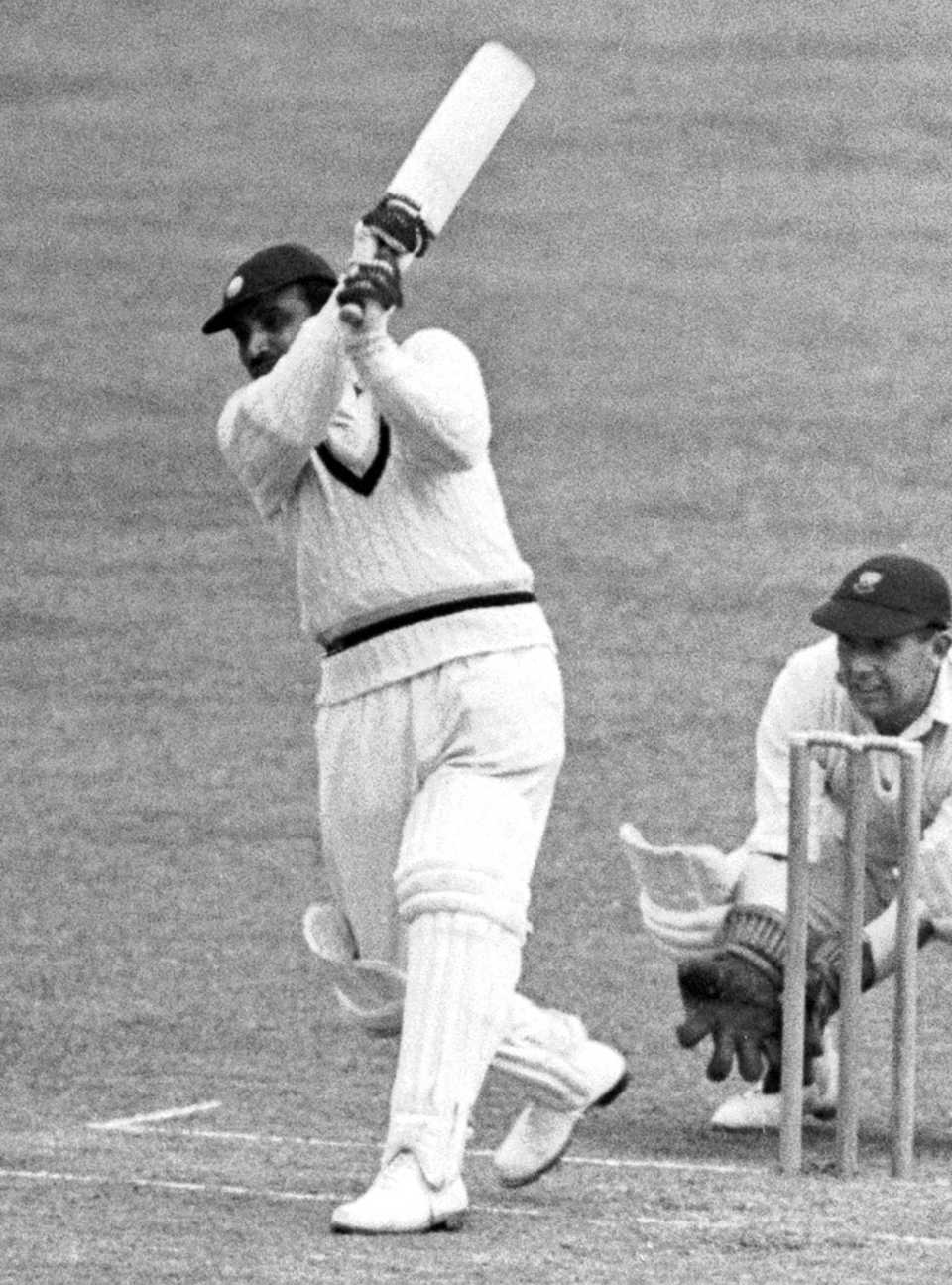 Vijay Merchant drives Anthony Mallett on his way to 148, MCC v Indians, 1st day, Lord's, May 25, 1946