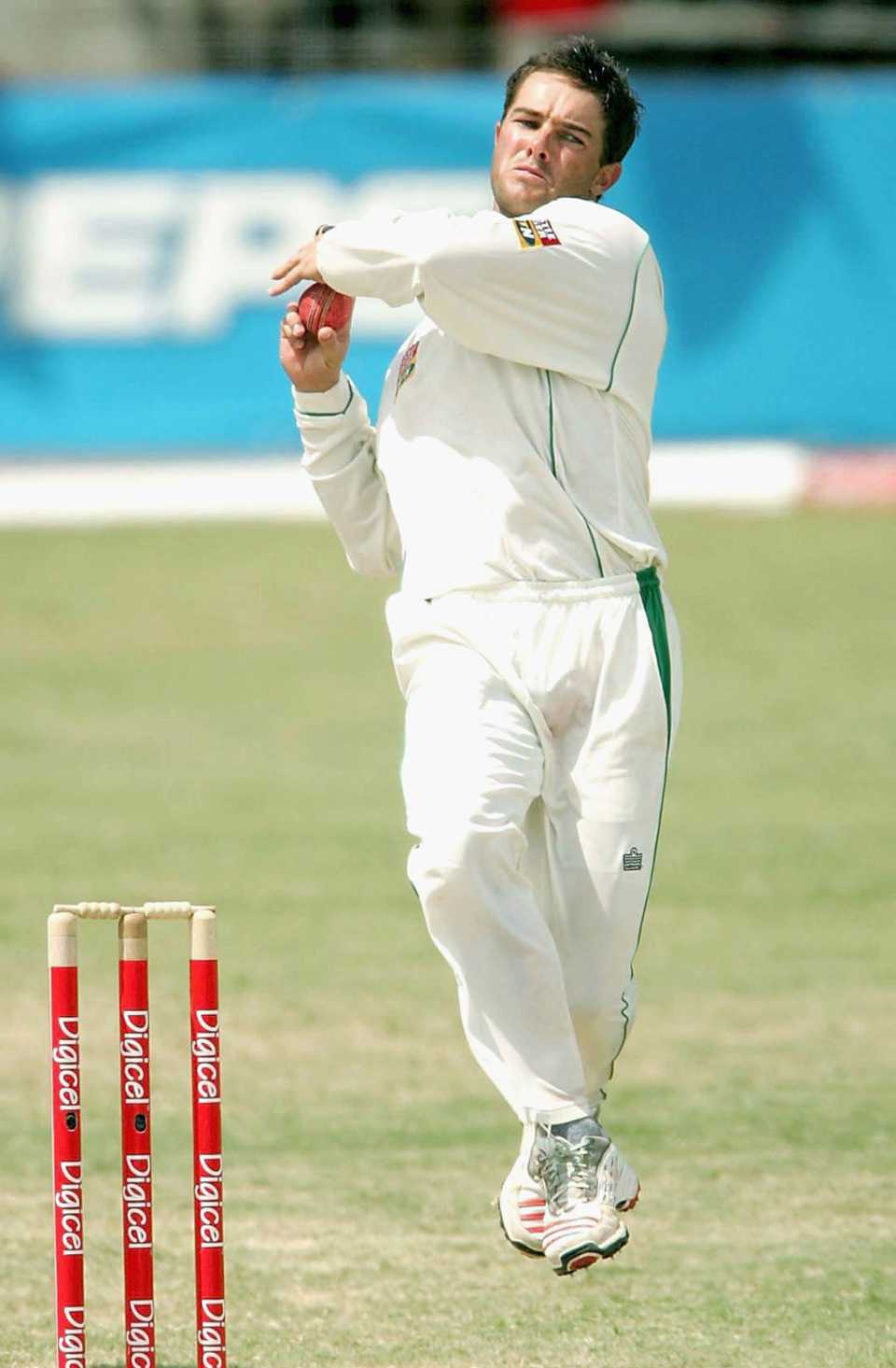 Mark Boucher bowls, West Indies v South Africa, 4th Test, St John's, 5th day, May 3, 2005