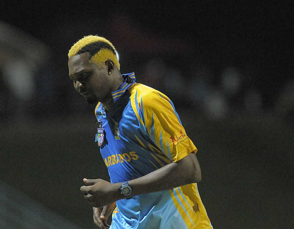Sulieman Benn sports a whacky hairdo in the Caribbean T20