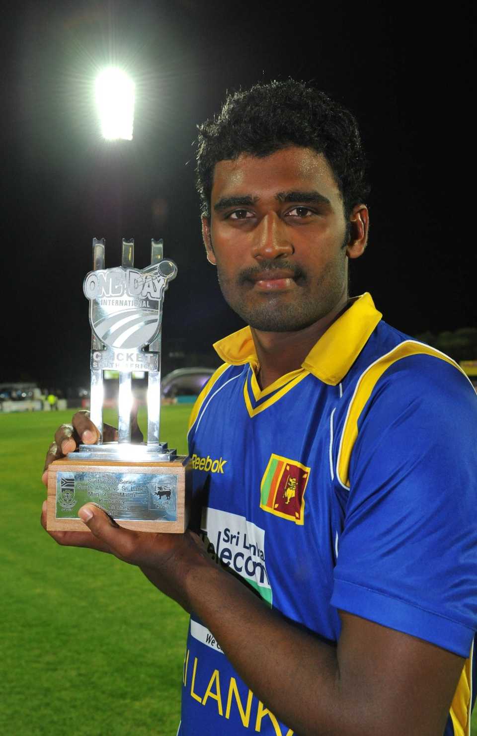 Thisara Perera was named Man of the Match, South Africa v Sri Lanka, 4th ODI, Kimberley, January 20, 2012