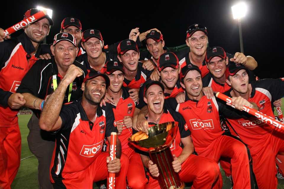 The Redbacks celebrate their title win
