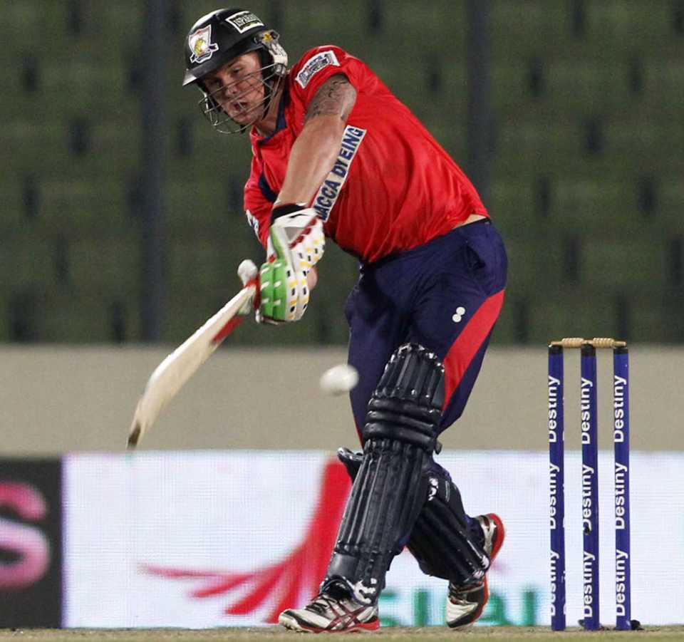 Jason Roy hits to the leg side during his 42