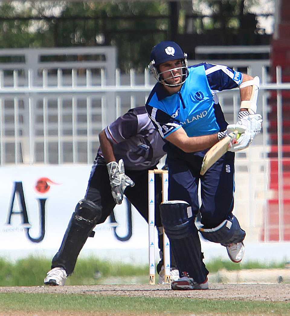 Kyle Coetzer top scored for Scotland with 73      