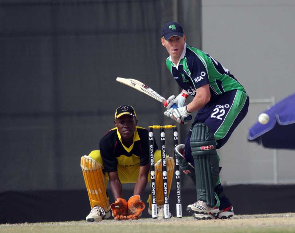 Kevin O'Brien hit 39 and took two wickets, Ireland v Uganda, ICC World Twenty20 Qualifiers, Dubai, March 19, 2012