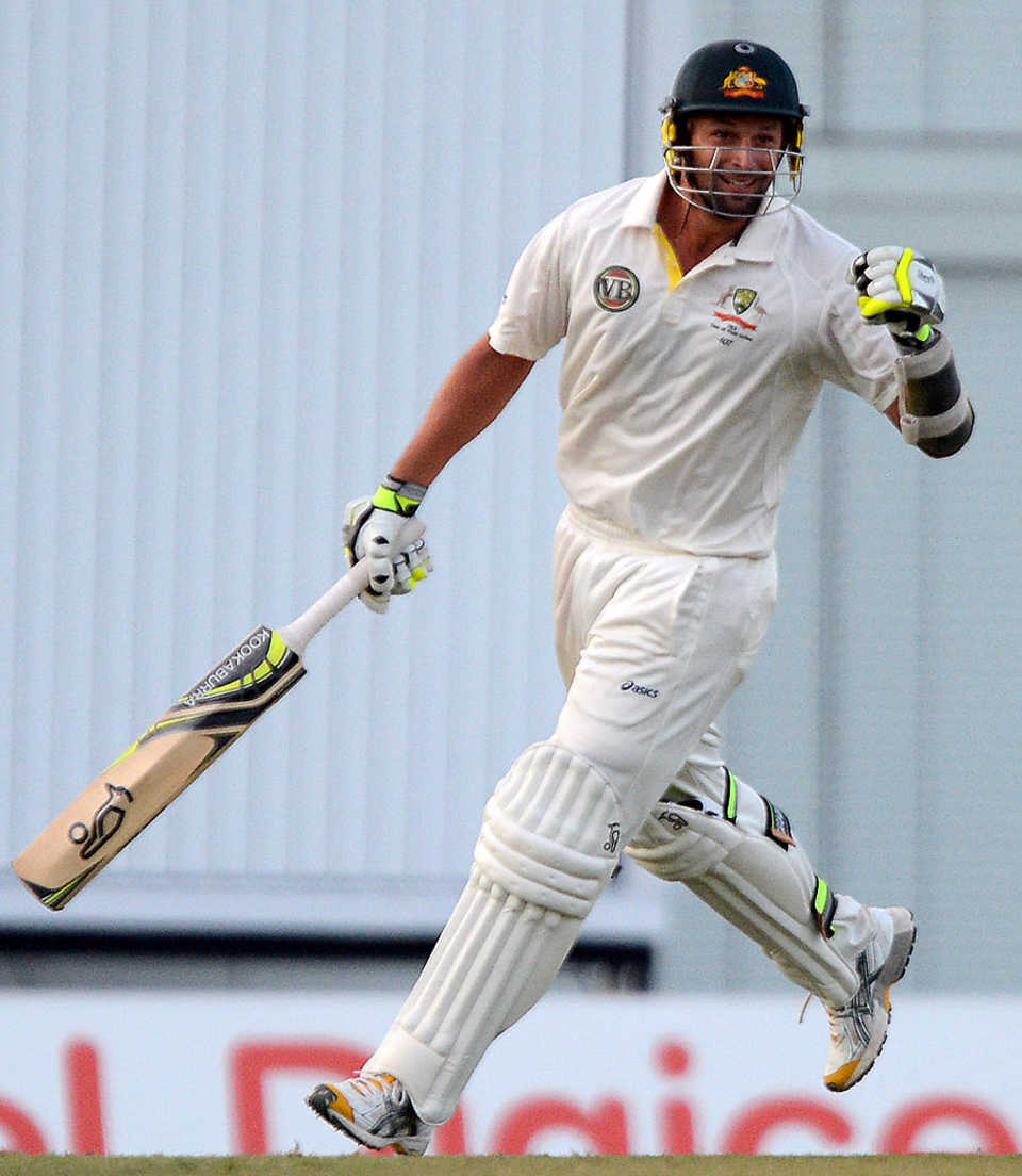Ben Hilfenhaus hit the winning run for Australia, West Indies v Australia, 1st Test, Barbados, 5th day, April 11, 2012