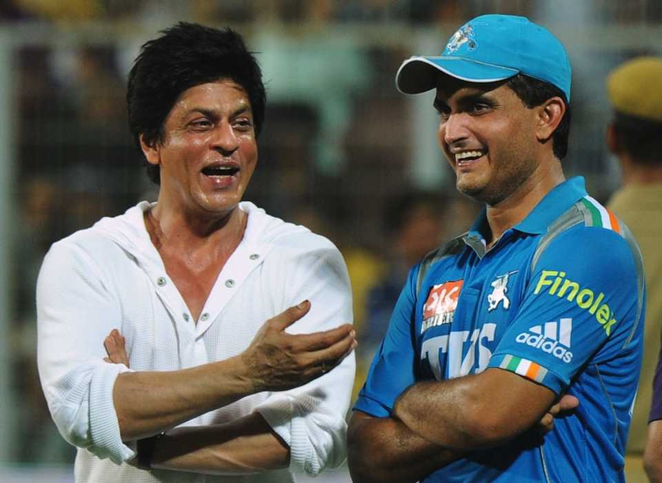Sourav Ganguly and Shah Rukh Khan after the game
