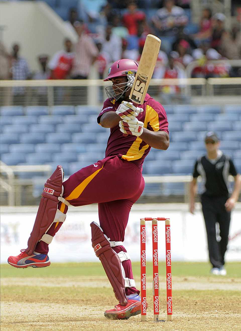 Dwayne Smith hit an unbeaten 65 off 77, West Indies v New Zealand, 1st ODI, Kingston, July 5, 2012