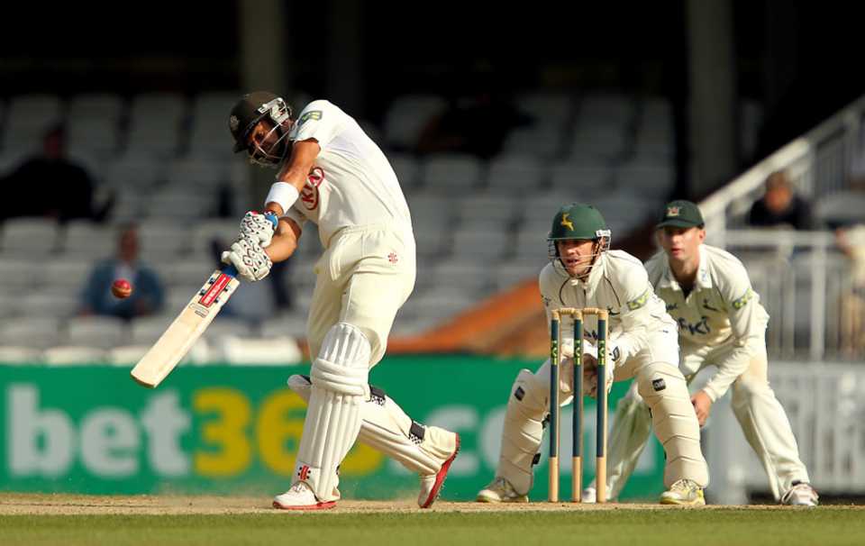 Zander de Bruyn goes over the top during his innings of 78
