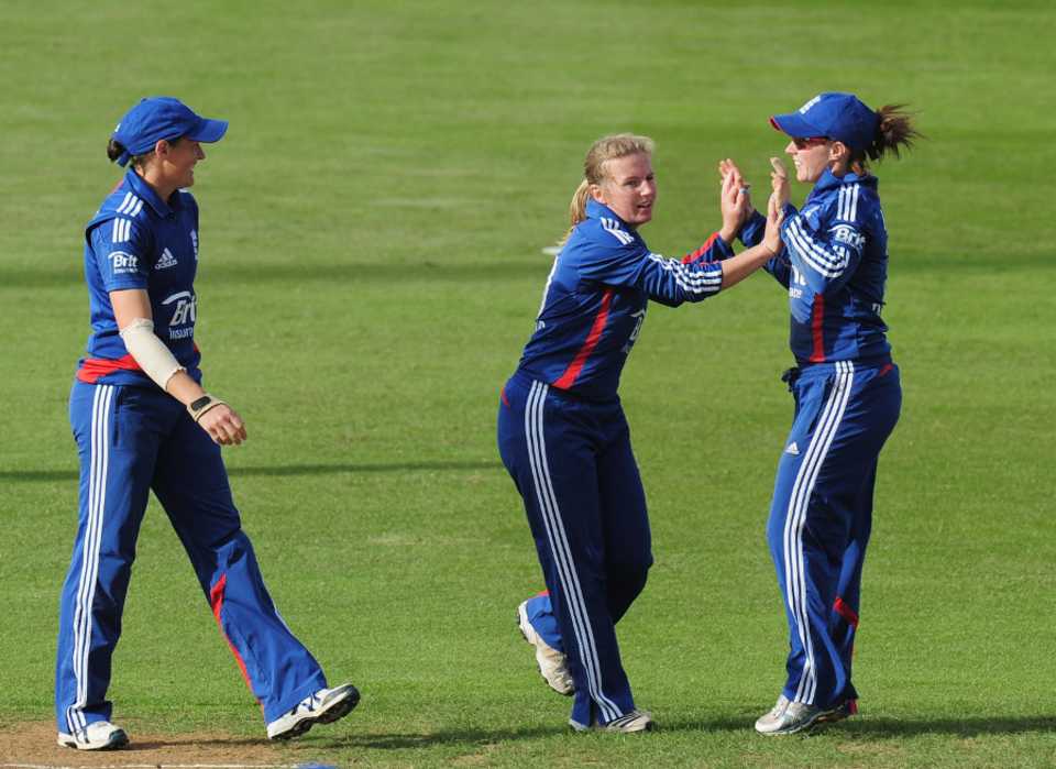 Holly Colvin took 3 for 13 as England defended 103