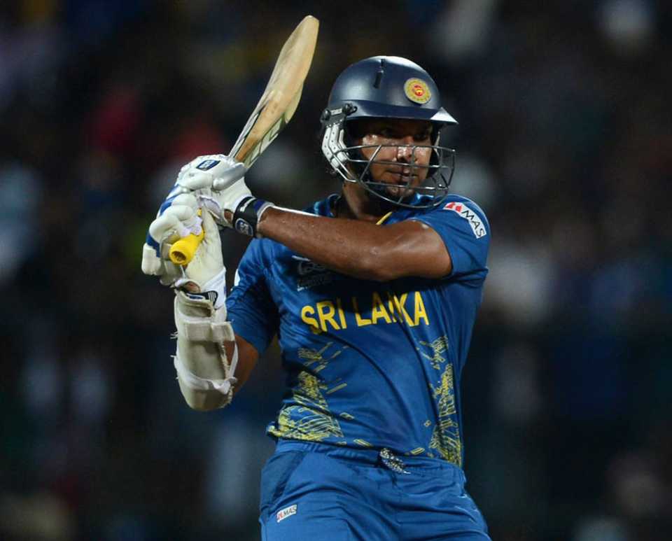 Kumar Sangakkara plays a shot, Sri Lanka v West Indies, Super Eights, World Twenty20 2012, Pallekele, September 29, 2012