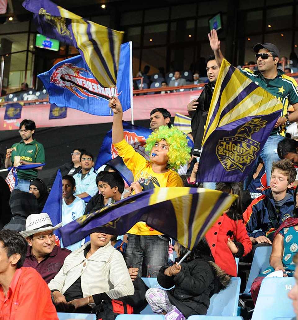 Fans at the Centurion during the Daredevils-Knight Riders game