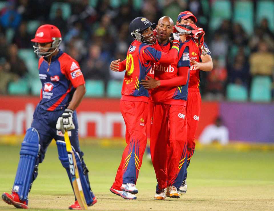 Aaron Phangiso delivered for Lions once again, Delhi Daredevils v Lions, 1st semi-final, Champions League T20, Durban, October 25, 2012
