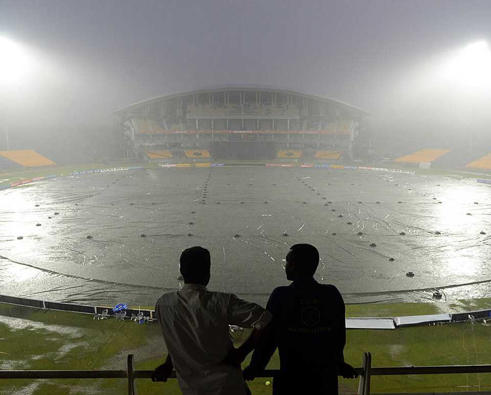 The fifth ODI, like all other matches in the series, was affected by rain, Sri Lanka v New Zealand, 5th ODI, Hambantota, November 12, 2012
