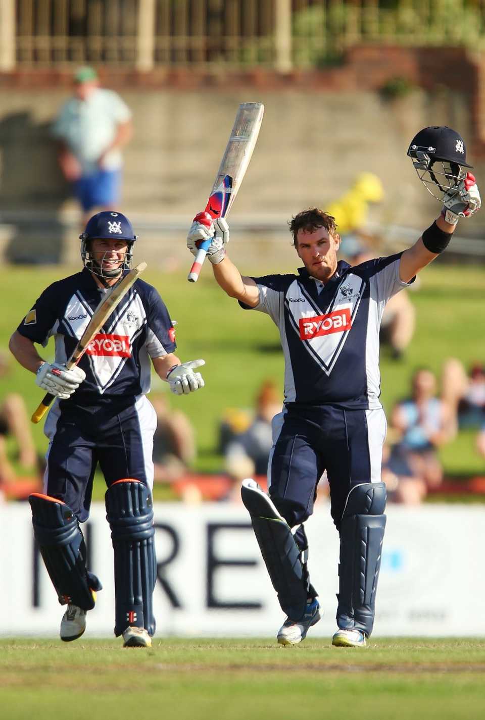 Aaron Finch and David Hussey both scored centuries