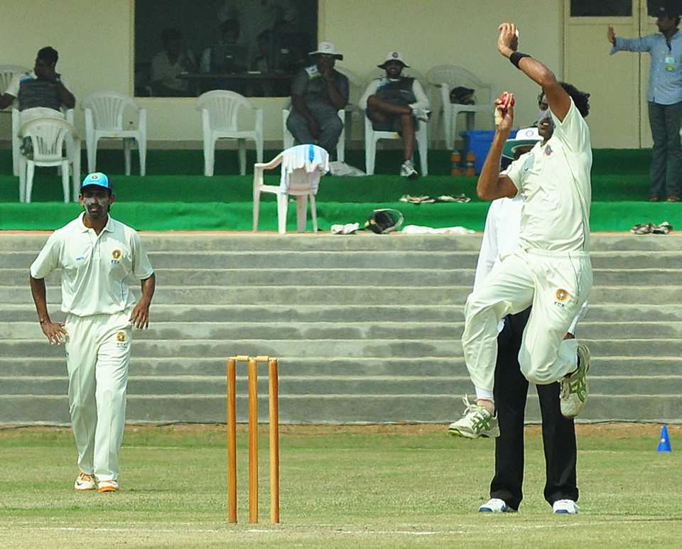 Kerala bowler Perumparambath Anthaf took four wickets, Kerala v Assam, Ranji Trophy, Group C, 4th day, Malappuram, November 20, 2012