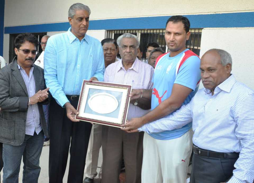 Devendra Bundela is recognised for playing his 100th Ranji match