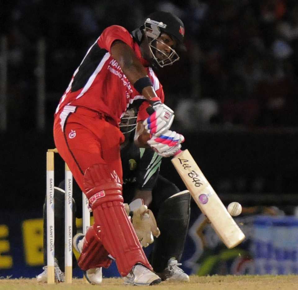 Darren Bravo blasted a rapid half-century, Guyana v Trinidad & Tobago, Caribbean T20, January 12, 2013