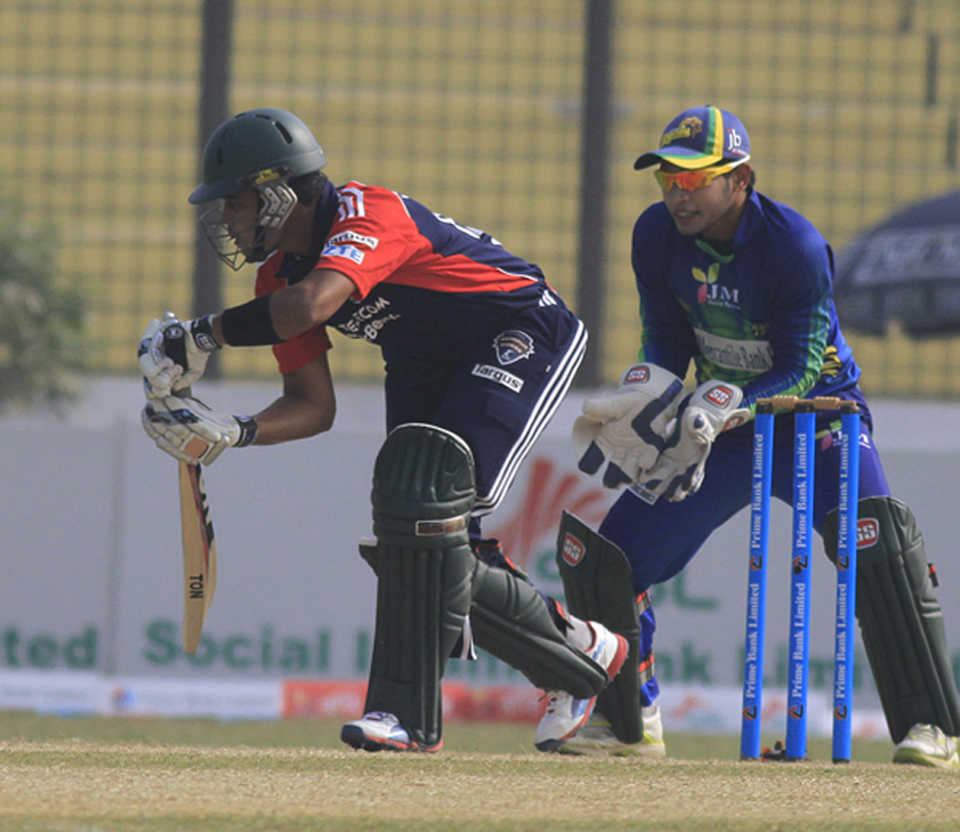 Shamsur Rahman scored a half-century, Sylhet Royals v Rangpur Riders, Bangladesh Premier League, Chittagong, January 31, 2013
