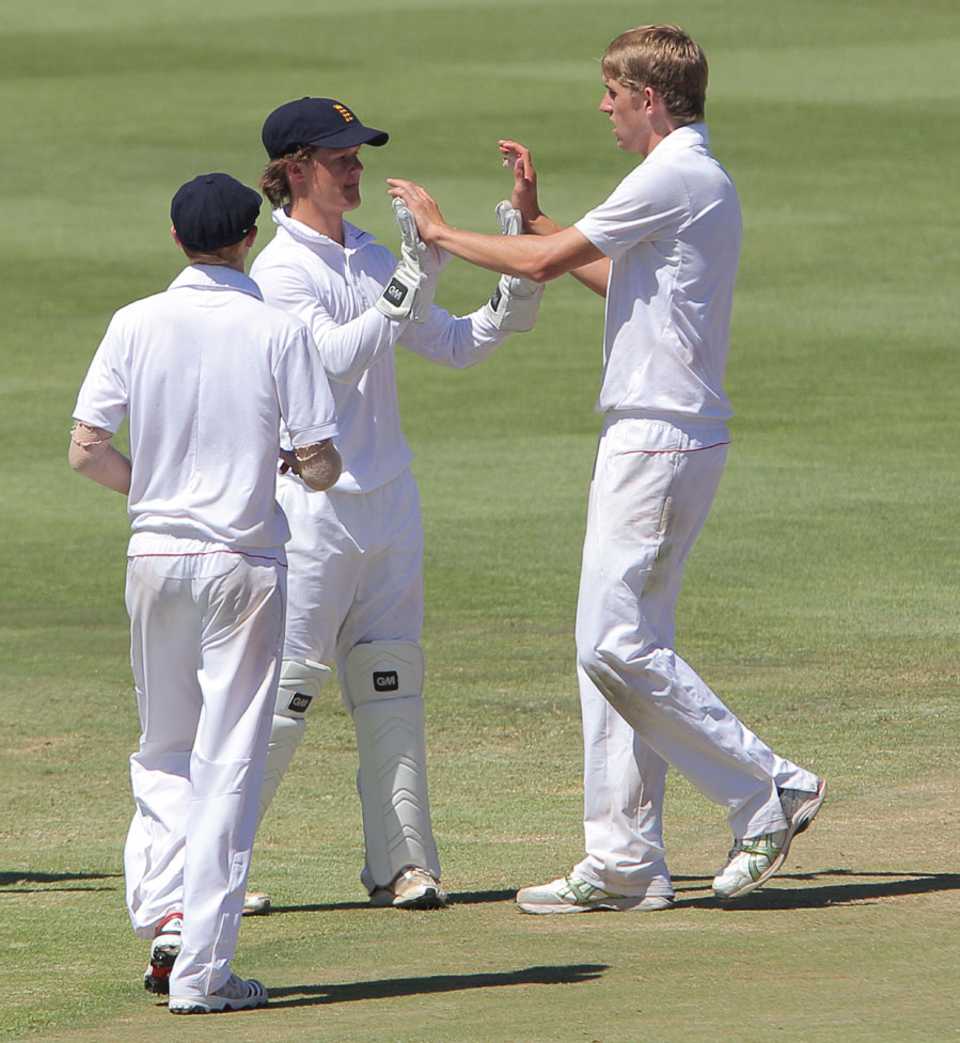 Oli Stone took his match haul to 11 wickets, South Africa U-19s v England U-19s, 2nd Youth Test, Paarl, 3rd day, February 5, 2013