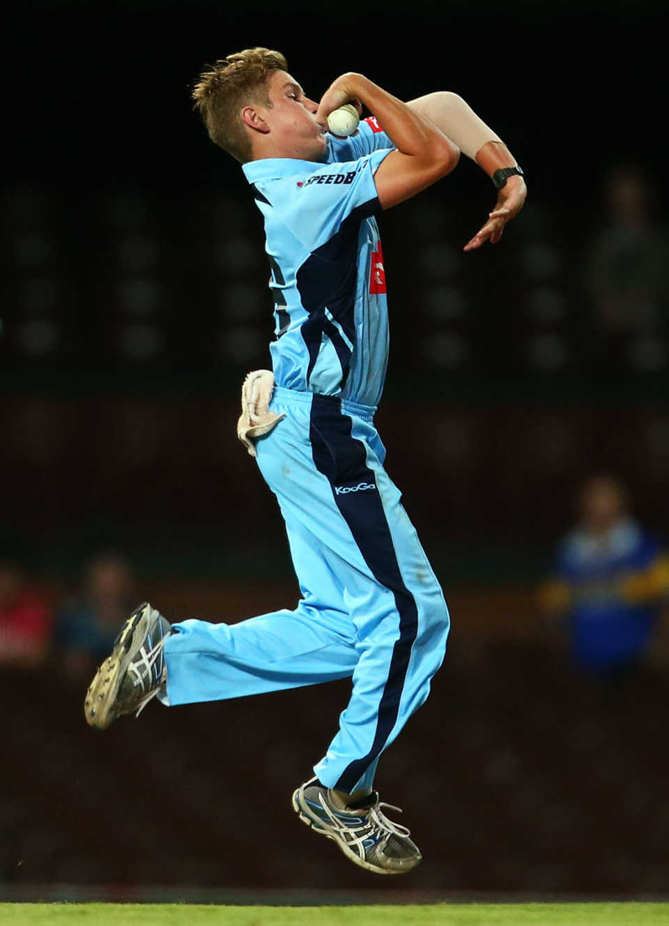 Adam Zampa impressed with his legspin, taking 3 for 55, NSW v SA, Ryobi Cup, Sydney, February 14, 2013