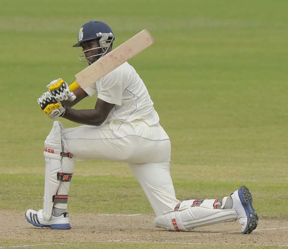 Kirk Edwards scored 120 for Barbados in their first innings against Guyana, Barbados v Guyana, Regional Four Day Competition, February 15-18