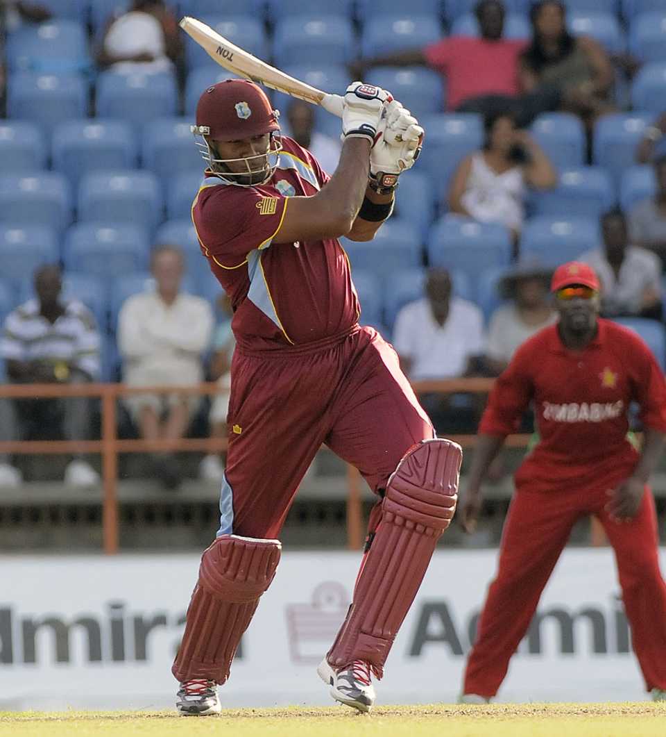 Kieron Pollard smashed 41 runs from just 20 balls, West Indies v Zimbabwe, 2nd ODI, Grenada, February 24, 2013