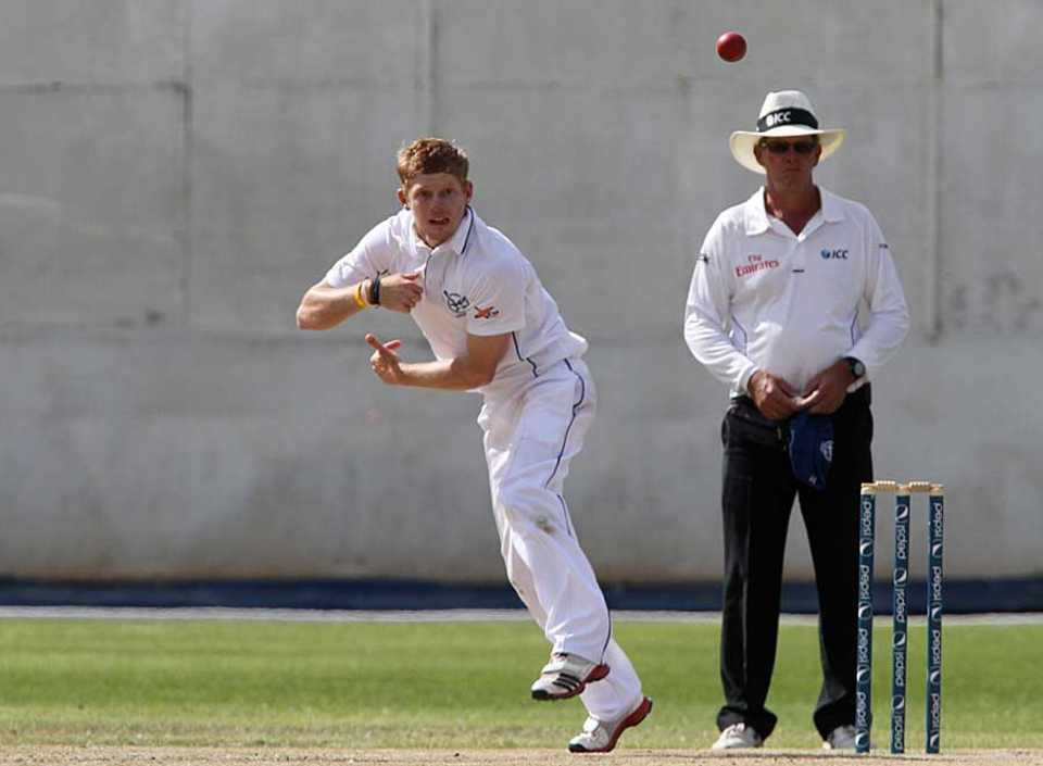 Bernard Scholtz picked up a five-for for Namibia, Namibia v Netherlands, ICC Intercontinental Cup, Windhoek, 4th day, April 14, 2013