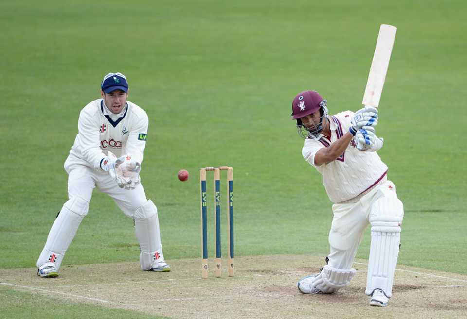Alfonso Thomas hit a defiant 26 not out, Yorkshire v Somerset, County Championship, Division One, Headingley, 4th day, May 10, 2013
