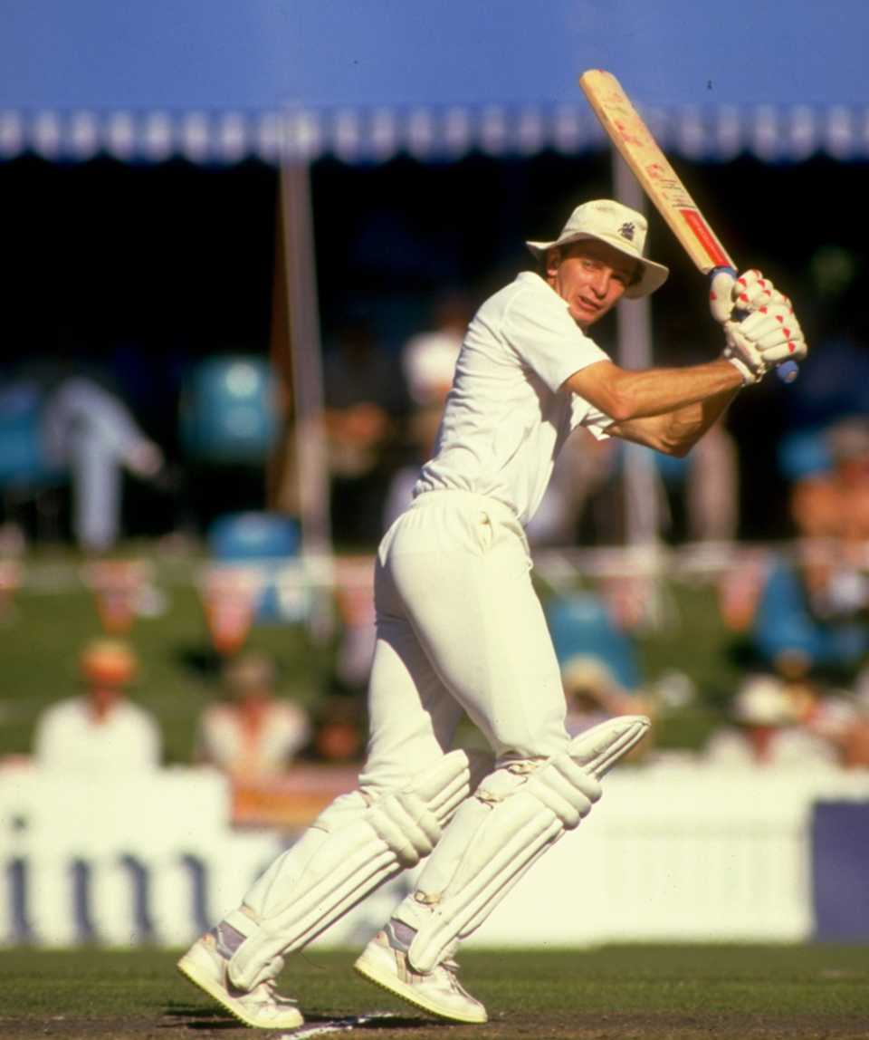 David Gower flicks behind square on his way to 68
