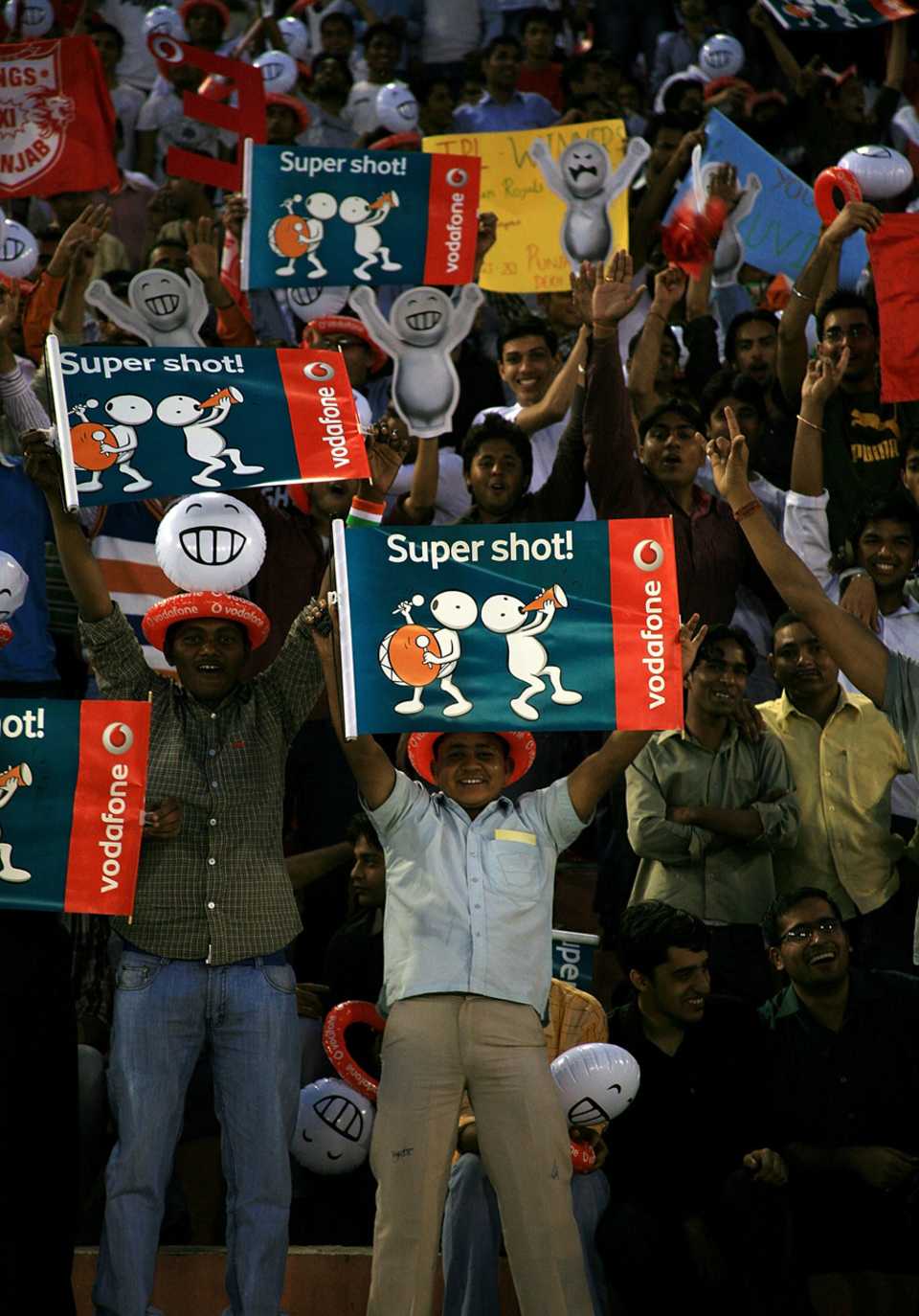 Fans enjoy the game, Kings XI Punjab v Delhi Daredevils, IPL, Mohali, March 13, 2010