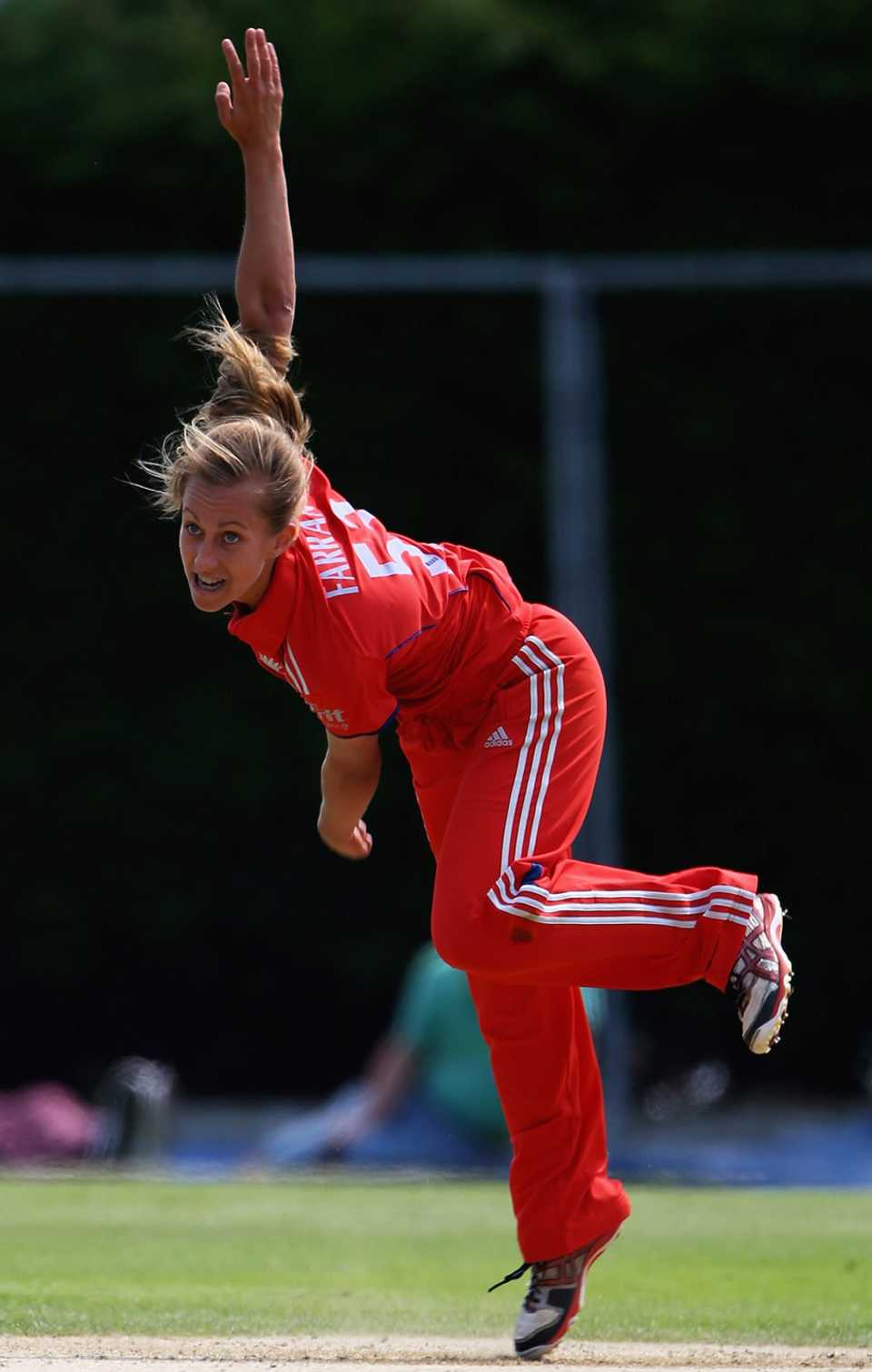 Natasha Farrant took two wickets in an over on England debut
