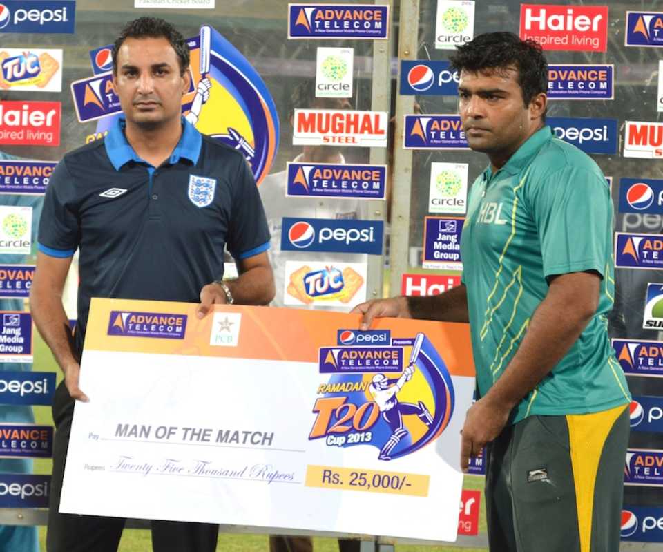 Fahad Masood was named Man of the Match