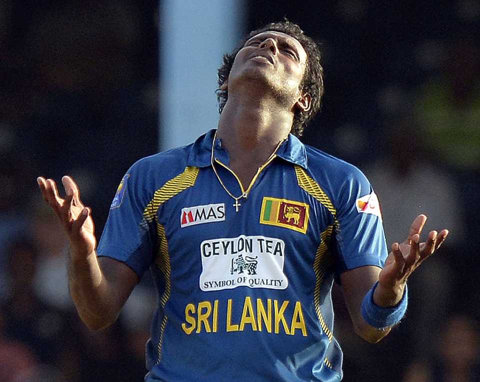 The frustration builds for Angelo Mathews 
