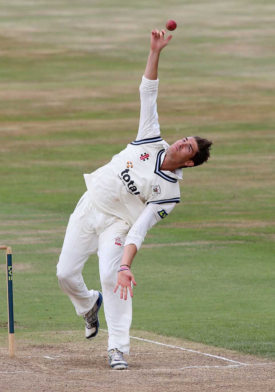 Tom Shrewsbury in his delivery stride