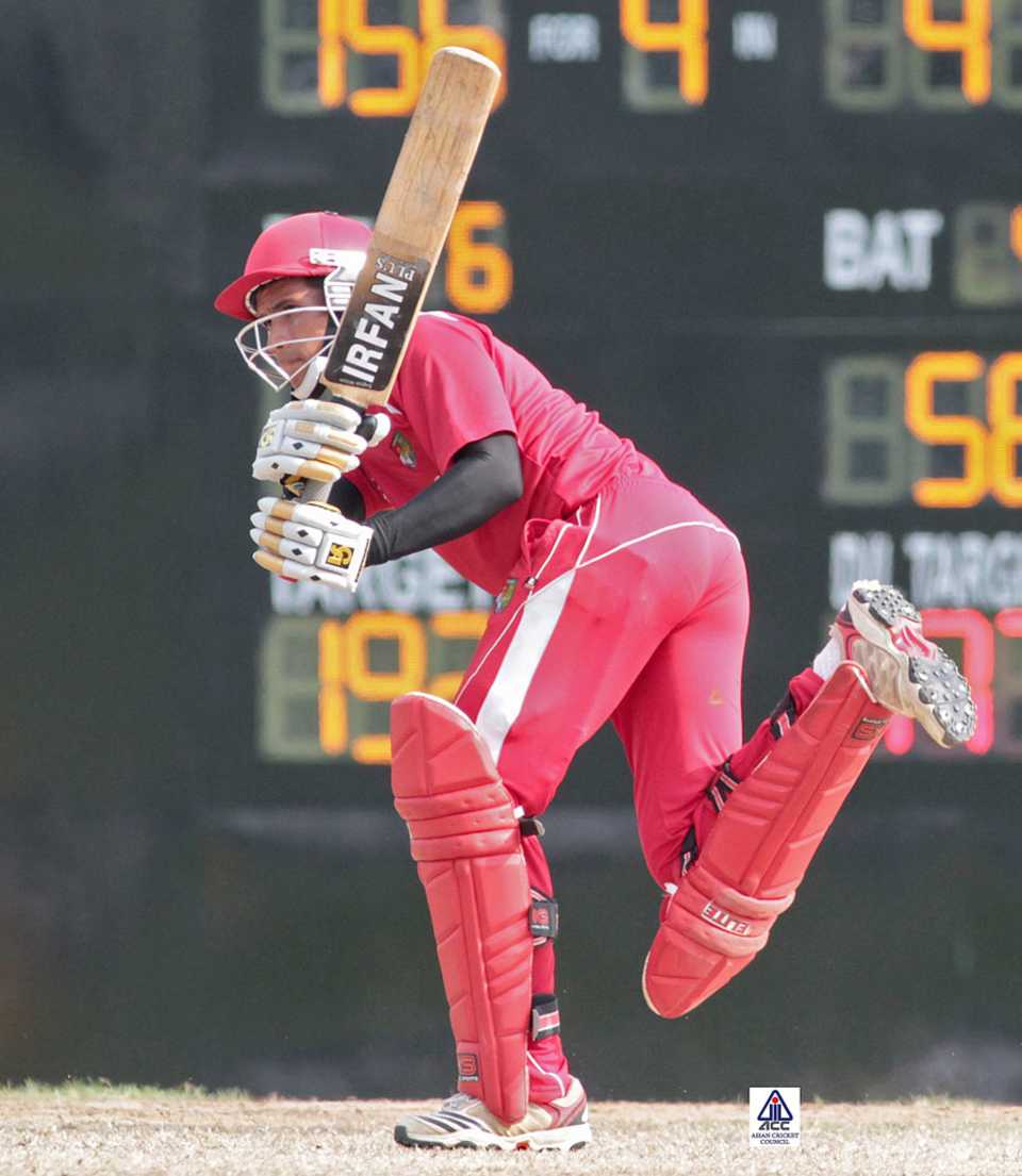 Anish Param plays a shot against Sri Lanka Under-23